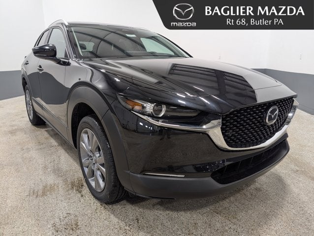 2026 Mazda Mazda CX-30 2.5 S Preferred AWD in Jet Black Mica — front three-quarter view