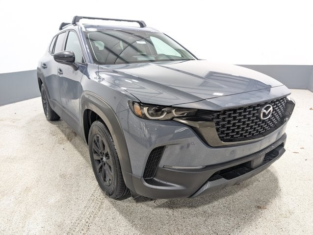 2026 Mazda Mazda CX-50 Hybrid Preferred AWD in Polymetal Gray Metallic — front three-quarter view