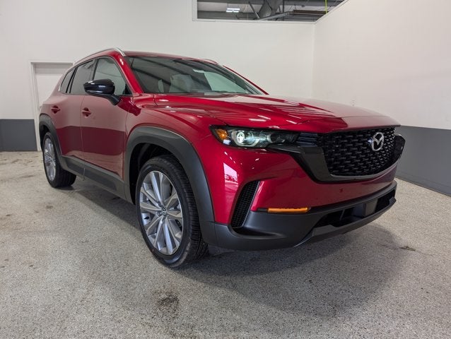 2026 Mazda Mazda CX-50 2.5 S Premium AWD in Soul Red Crystal Metallic — front three-quarter view