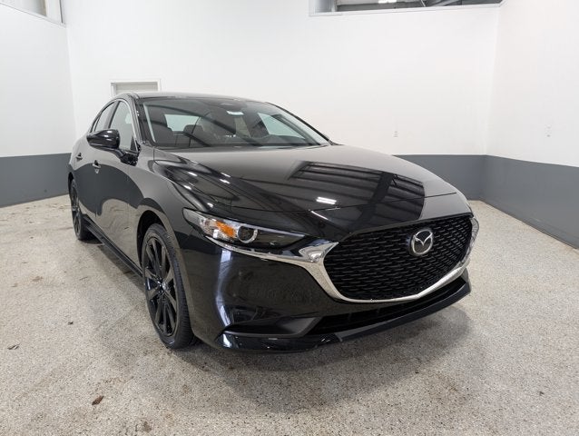 2026 Mazda Mazda3 Sedan 2.5 S Select Sport in Jet Black Mica — front three-quarter view