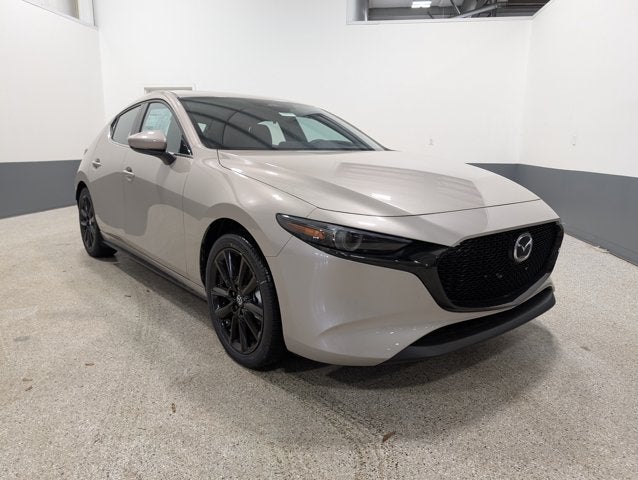 2026 Mazda Mazda3 Hatchback 2.5 S Premium in Platinum Quartz Metallic — front three-quarter view