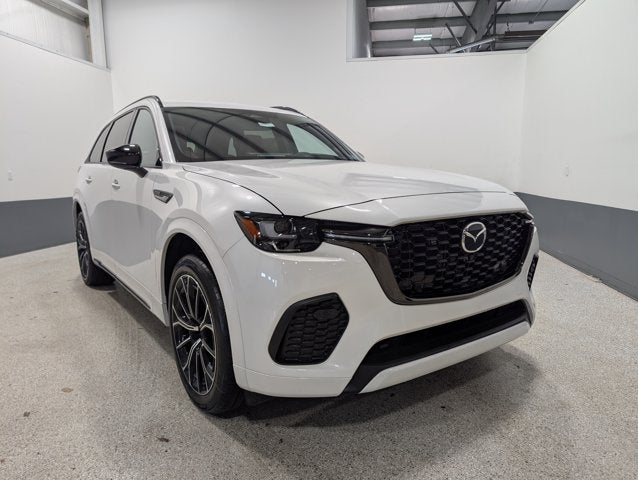 2026 Mazda Mazda CX-70 3.3 Turbo S Premium AWD in Rhodium White Premium — front three-quarter view