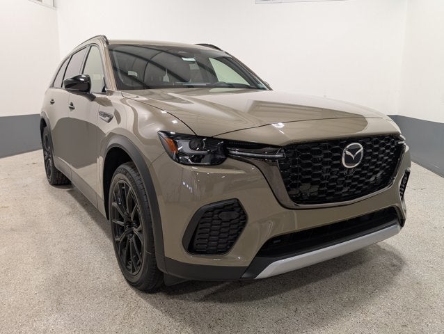2026 Mazda Mazda CX-70 3.3 Turbo Premium Plus AWD in Zircon Sand Metallic — front three-quarter view