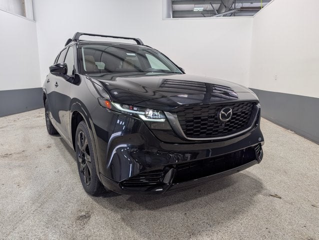 2026 Mazda Mazda CX-5 2.5 S Premium Plus AWD in Jet Black Mica — front three-quarter view